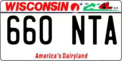 WI license plate 660NTA