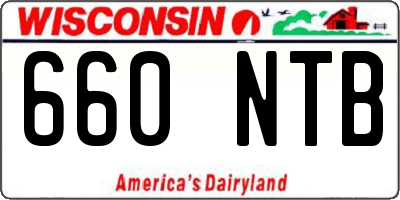 WI license plate 660NTB