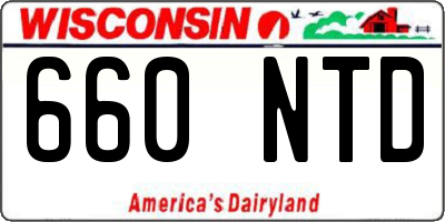 WI license plate 660NTD