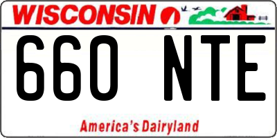 WI license plate 660NTE