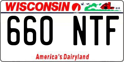 WI license plate 660NTF