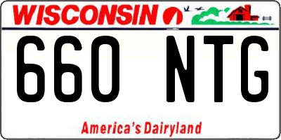 WI license plate 660NTG