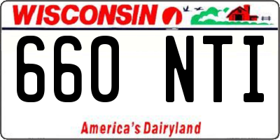 WI license plate 660NTI