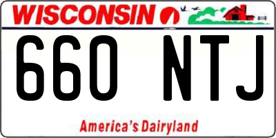 WI license plate 660NTJ