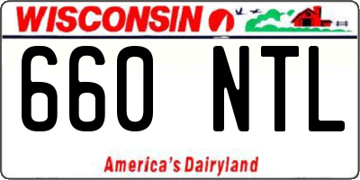 WI license plate 660NTL