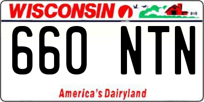 WI license plate 660NTN