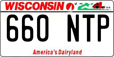 WI license plate 660NTP