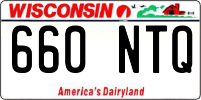 WI license plate 660NTQ