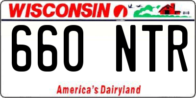 WI license plate 660NTR