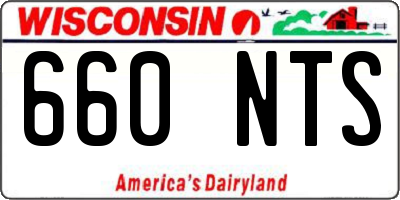 WI license plate 660NTS