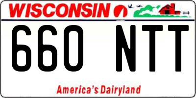 WI license plate 660NTT