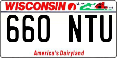 WI license plate 660NTU