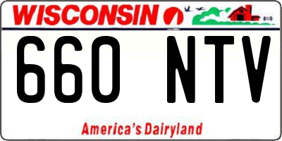WI license plate 660NTV