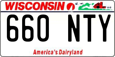 WI license plate 660NTY