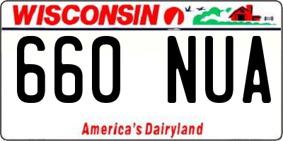 WI license plate 660NUA