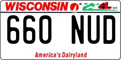 WI license plate 660NUD