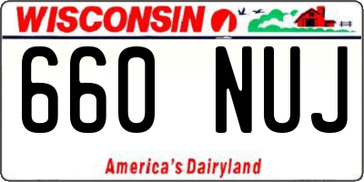 WI license plate 660NUJ