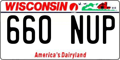 WI license plate 660NUP