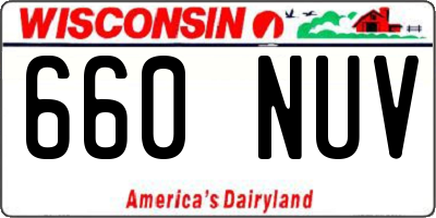 WI license plate 660NUV