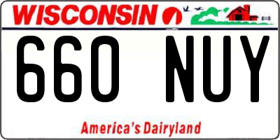 WI license plate 660NUY