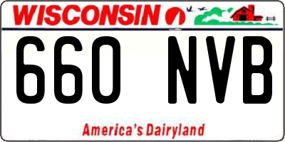 WI license plate 660NVB