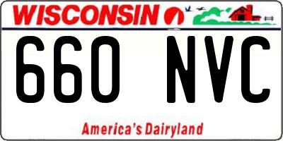 WI license plate 660NVC