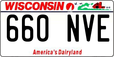 WI license plate 660NVE