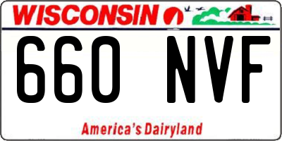 WI license plate 660NVF