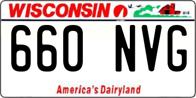 WI license plate 660NVG