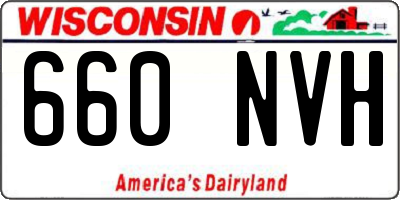 WI license plate 660NVH