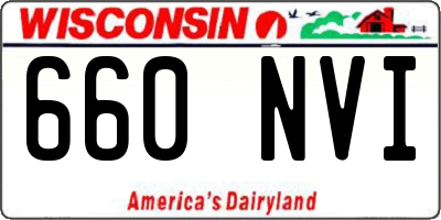 WI license plate 660NVI