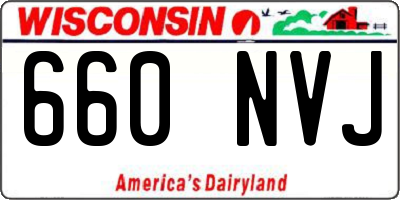 WI license plate 660NVJ
