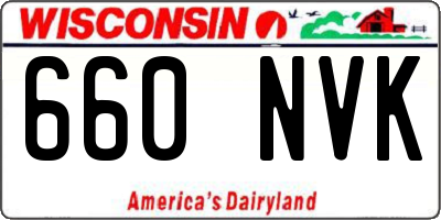 WI license plate 660NVK