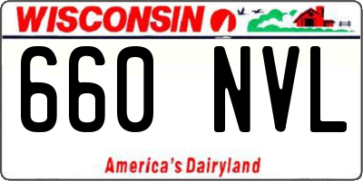 WI license plate 660NVL