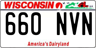 WI license plate 660NVN