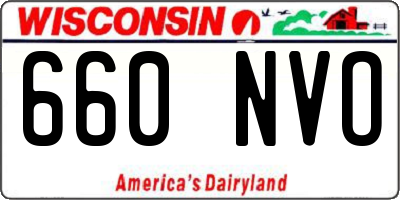 WI license plate 660NVO