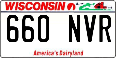 WI license plate 660NVR