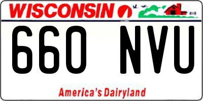 WI license plate 660NVU