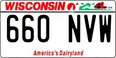 WI license plate 660NVW