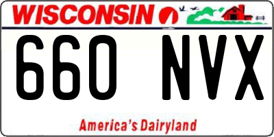 WI license plate 660NVX