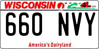 WI license plate 660NVY