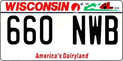 WI license plate 660NWB