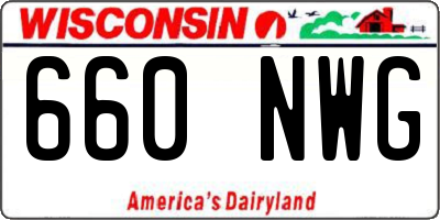 WI license plate 660NWG