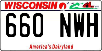 WI license plate 660NWH