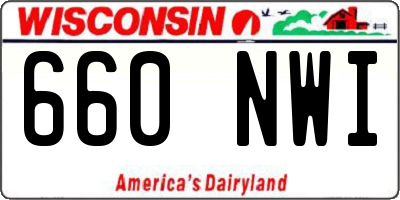 WI license plate 660NWI