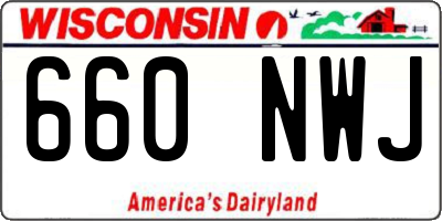 WI license plate 660NWJ