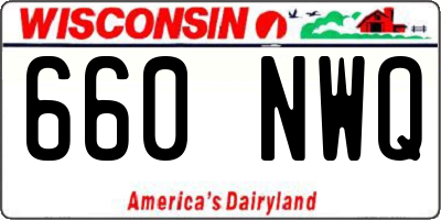 WI license plate 660NWQ