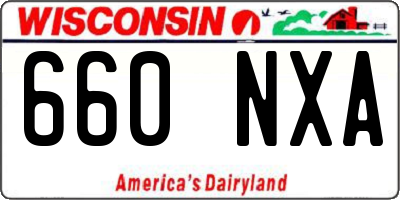 WI license plate 660NXA