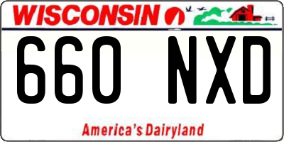 WI license plate 660NXD