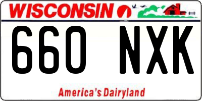 WI license plate 660NXK